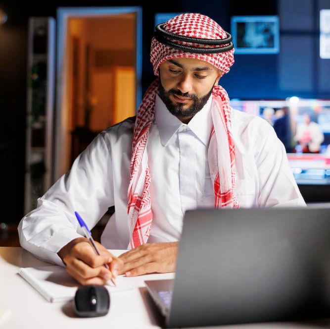 Professional working